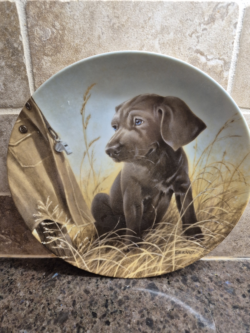 Knowles Command‎ Performance - The Weimaraner Vintage Collector Plate Lynn Kaatz